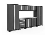 Bold Series 9 Piece Cabinet Set with 2 Base, Tool, Wall Cabinets and 30 In. Lockers