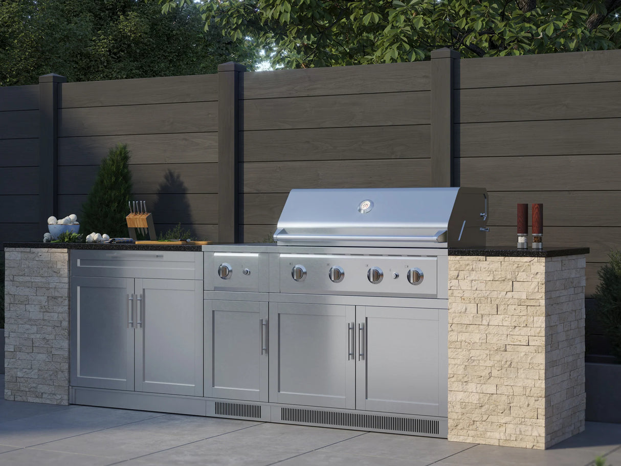 Outdoor Kitchen Aluminum Performance Side Burner with Cabinet