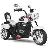 6V 3 Wheel Kids Motorcycle-White