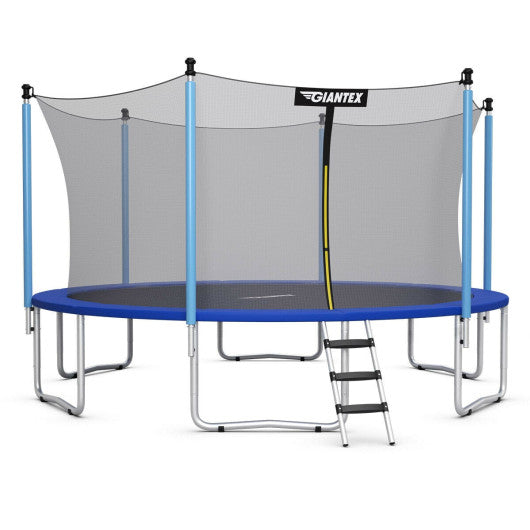 15 Feet Outdoor Bounce Trampoline with Safety Enclosure Net