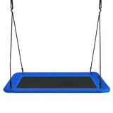 60 Inches Platform Tree Swing Outdoor with  2 Hanging Straps-Blue