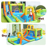 8 in 1 Inflatable Water Slide Park Bounce House Without Blower