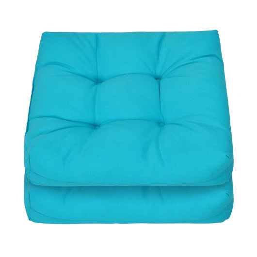 21 Inch x 21 Inch Patio Chair Seat Cushion Pads for Indoor and Outdoor-Turquoise