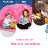 Kids Galaxy Starry Sky Dream Portable Play Tent with Double Net Curtain-Pink