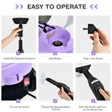 2000W Heavy Duty Multi-purpose Steam Cleaner Mop with Detachable Handheld Unit-Purple