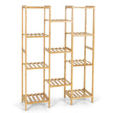 9/11-Tier Bamboo Plant Stand for Living Room Balcony Garden-11-Tier