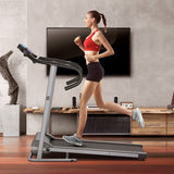 Electric Foldable Treadmill with LCD Display and Heart Rate Sensor