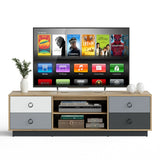 Modern 55 Inch TV Stand with 2 Storage Cabinets for TVs up to 60 Inch