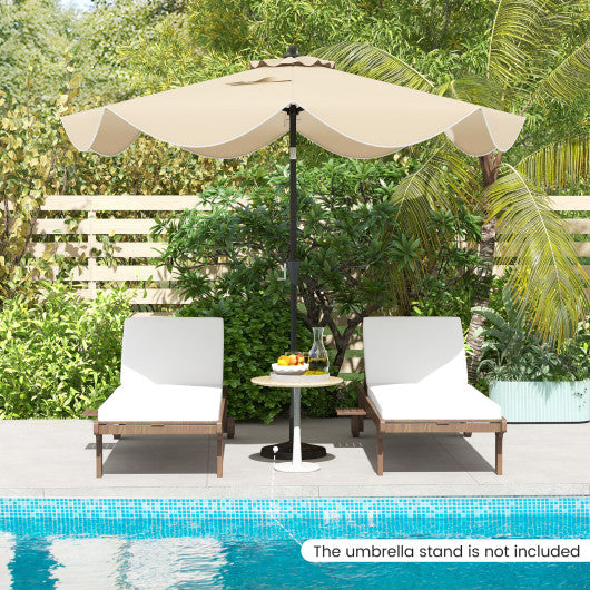 9 FT Patio Umbrella with Crank Handle and Push Button Tilt-Beige