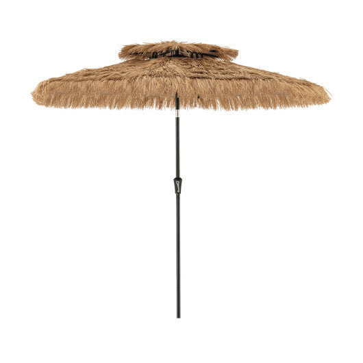 9 Feet Thatched Tiki Umbrella with 8 Ribs