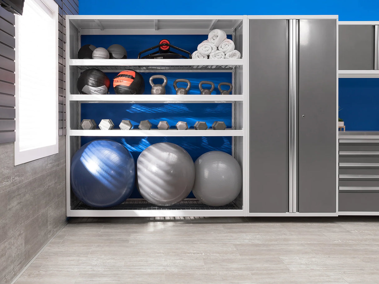 Pro Series 5 Piece Cabinet Set with Wall, Tool Cabinet, Locker and 84 In. Workbench