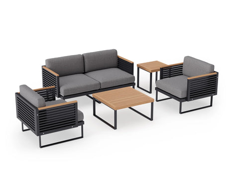 Monterey 4 Seater Chat Set with Coffee Table and Side Table