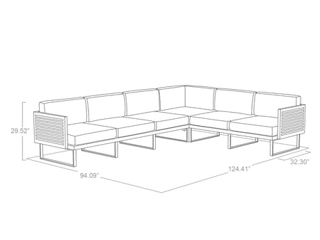 Monterey 6 Seater Sectional Sofa