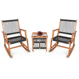 3 Pieces Acacia Wood Rocking Bistro Set