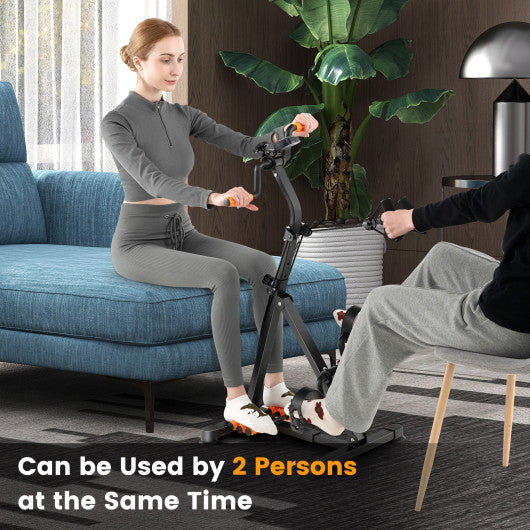 Adjustable LCD Pedal Exercise Bike with Massage-Yellow