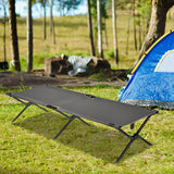 Adults Kids Folding Camping Cot-Gray