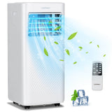 10000 BTU 4-in-1 Portable Air Conditioner with Dehumidifier and Sleep Mode-White