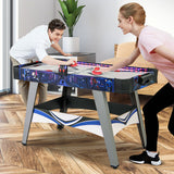 Air Powered Hockey Game Table with 2 Pushers and Pucks-Blue