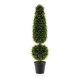 4 Feet Artificial Boxwood Topiary Tree with Natural Vines and PE Leaves-Green