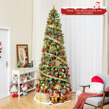 5/7.5/9 FT Pre-Lit Artificial Christmas Tree with 453/1096/1416 PVC and Pine Needles-XL