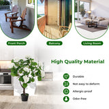 Artificial Hydrangea Tree Fake Floral Plant with 11 White Flowers-White