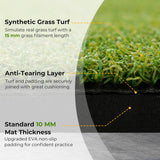 Artificial Turf Mat for Indoor and Outdoor Golf Practice Includes 2 Rubber Tees and 2 Alignment Sticks-20mm