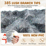 Artificial Xmas Tree with Branch Tips and Warm White LED Lights-5FT