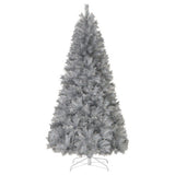 Artificial Xmas Tree with Branch Tips and Warm White LED Lights-7FT