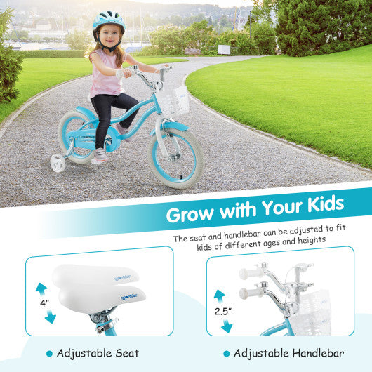 14/16/18 Inch Kids Bike with Dual Brakes and Adjustable Seat-14 inches