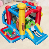 Baseball Themed Inflatable Bounce House with Ball Pit and Ocean Balls with 735W Blower