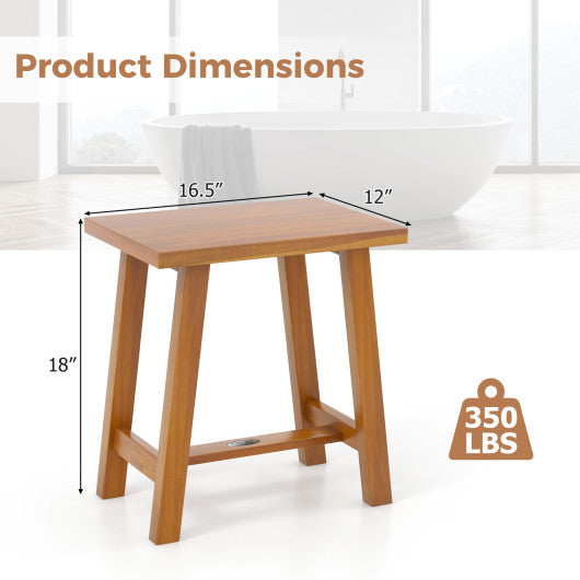 Bathroom Shower Stool Teak Shower Bench for Shaving Legs and Spa Bath