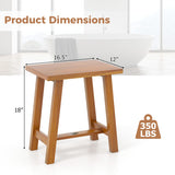 Bathroom Shower Stool Teak Shower Bench for Shaving Legs and Spa Bath