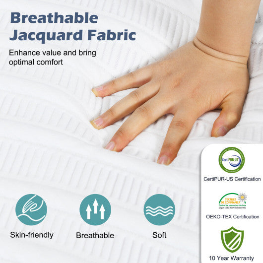 Bed Mattress Gel Memory Foam Convoluted Foam for Adjustable Bed-10 inches