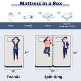 Bed Mattress Gel Memory Foam Convoluted Foam for Adjustable Bed-10 inches