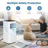 10000 BTU 4-in-1 Portable Air Conditioner with Dehumidifier and Sleep Mode-Black