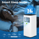 10000 BTU 4-in-1 Portable Air Conditioner with Dehumidifier and Sleep Mode-Black