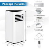 10000 BTU 4-in-1 Portable Air Conditioner with Dehumidifier and Sleep Mode-Black