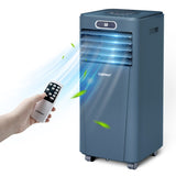 10000 BTU 4-in-1 Portable Air Conditioner with Dehumidifier and Fan Mode-Dark Blue
