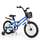 18 Feet Kids Bike with Removable Training Wheels-Blue