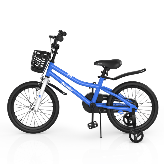18 Feet Kids Bike with Removable Training Wheels-Blue