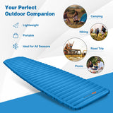 3 Inch Thick Inflatable Waterproof Camping Sleeping Pad-Blue