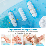 Foot Spa Massager Tub with Removable Pedicure Stone and Massage Beads-Blue