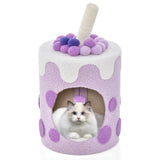 Bubble Tea Cat Tree Tower with Scratching Post-Purple