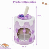 Bubble Tea Cat Tree Tower with Scratching Post-Purple