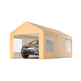 10 x 20 Feet Heavy-Duty Steel Portable Carport Car Canopy Shelter-Yellow