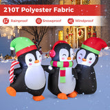 Christmas Inflatable Penguins Family with Built-in LED Lights