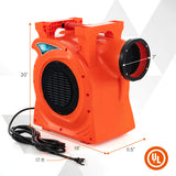 1500W 2 HP Commercial Air Blower for Giant Outdoor Inflatable Bounce House