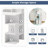 Modern Computer Desk with Storage Bookshelf and Hutch for Home Office-White