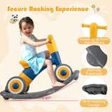 3 in 1 Rocking Horse with Detachable Balance Board and Seat-Navy