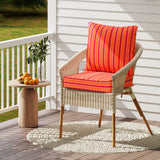 Deep Seat Chair Cushion Pads Set with Rope Belts for Indoor and Outdoor-Orange